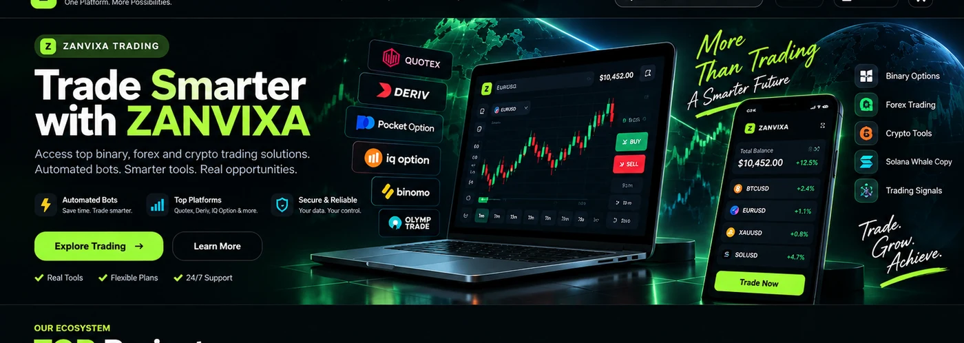 ZANVIXA Trading platform preview